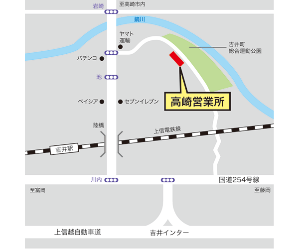 高崎営業所地図